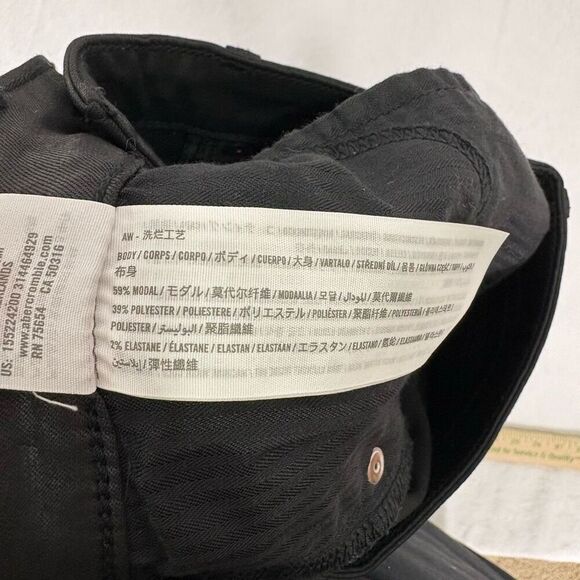 Abercrombie & Fitch Black Faux Leather The Super Skinny Ankle High Rise Jeans Si - Picture 11 of 11